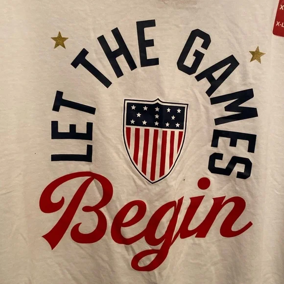 Team USA White T-Shirt with Red and Blue Print… - Picture 3 of 7